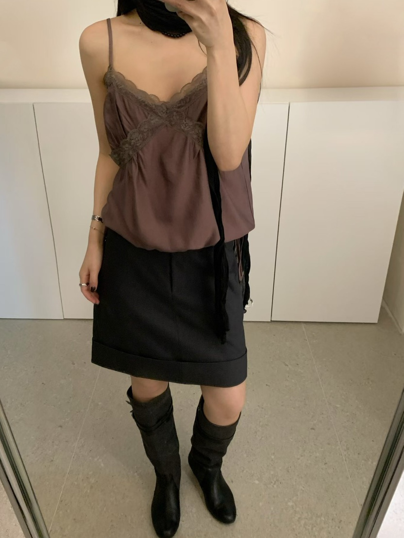 DARLUZ_MI東大門代購女裝新品熱賣時尚休閑真品吊帶背心蕾絲DARLUZ_MI吊帶/背心