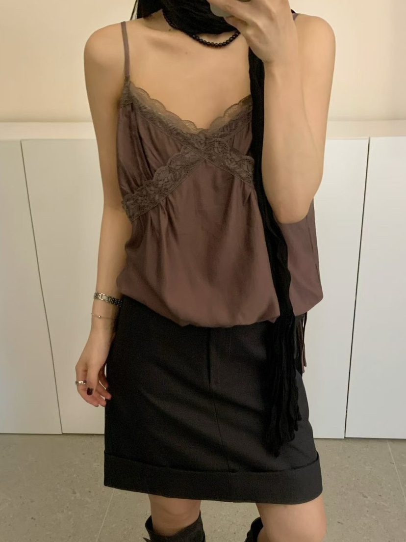 DARLUZ_MI東大門代購女裝新品熱賣時尚休閑真品吊帶背心蕾絲DARLUZ_MI吊帶/背心