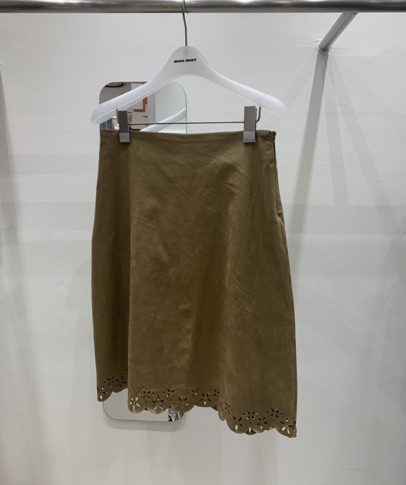 MOREMORE韓國直郵女士新品人氣休閑真品半身裙中短裙麂皮MOREMORE半身裙/中短裙圖色1