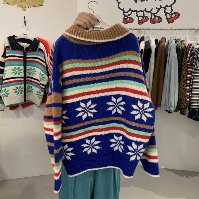 VENTI韓國代購女裝新品真品熱賣時尚休閑毛衣針織拉鏈開衫VENTI毛衣