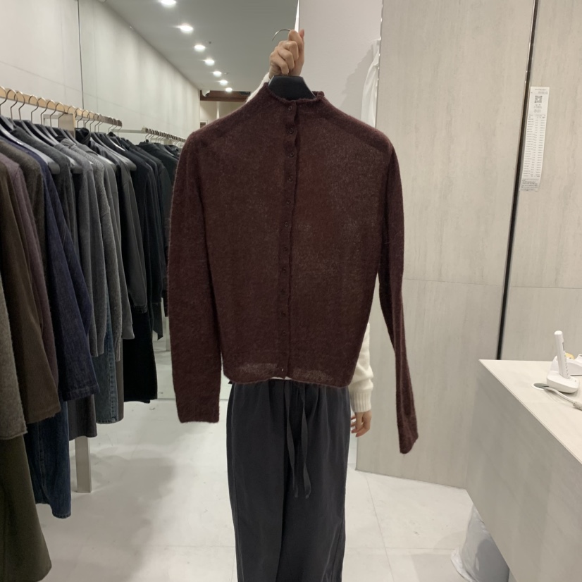 ETTER-B韓國直郵女士新款時尚真品熱賣推薦人氣開衫紐扣ETTER-B開衫圖色4酒紅