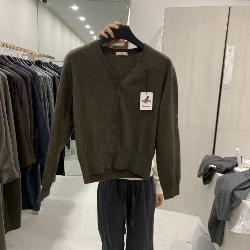 ETTER-B東大門直郵女裝新款熱賣推薦真品開衫不含內搭浣熊ETTER-B開衫圖色3卡其綠
