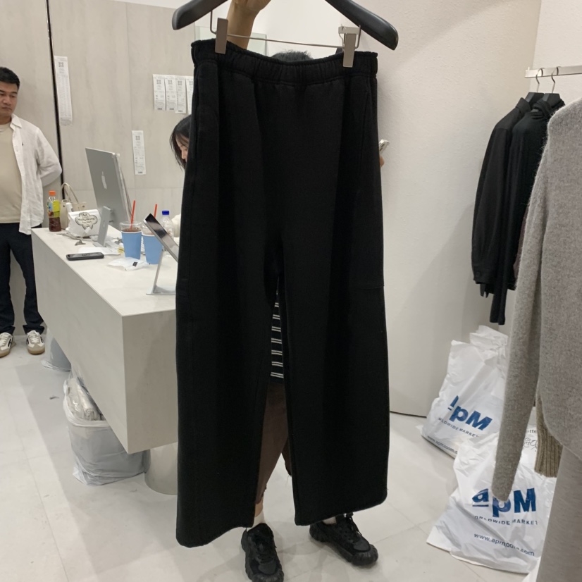 ETTER-B東大門直郵女裝新品休閑時尚熱賣休閑褲加絨拉絲ETTER-B休閑褲圖色1黑