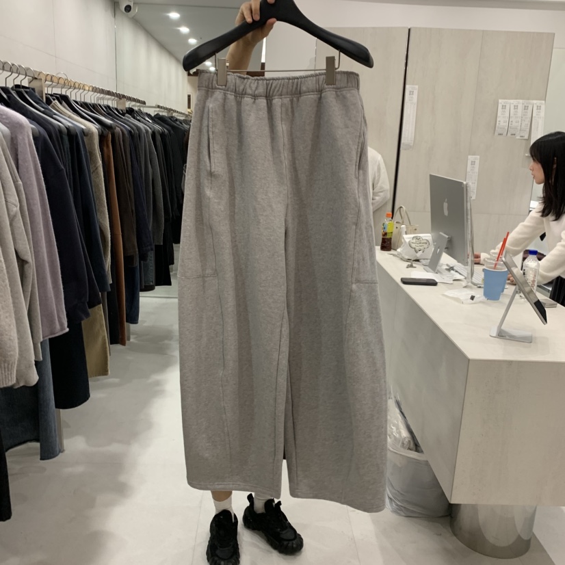 ETTER-B東大門直郵女裝新品休閑時尚熱賣休閑褲加絨拉絲ETTER-B休閑褲圖色4灰