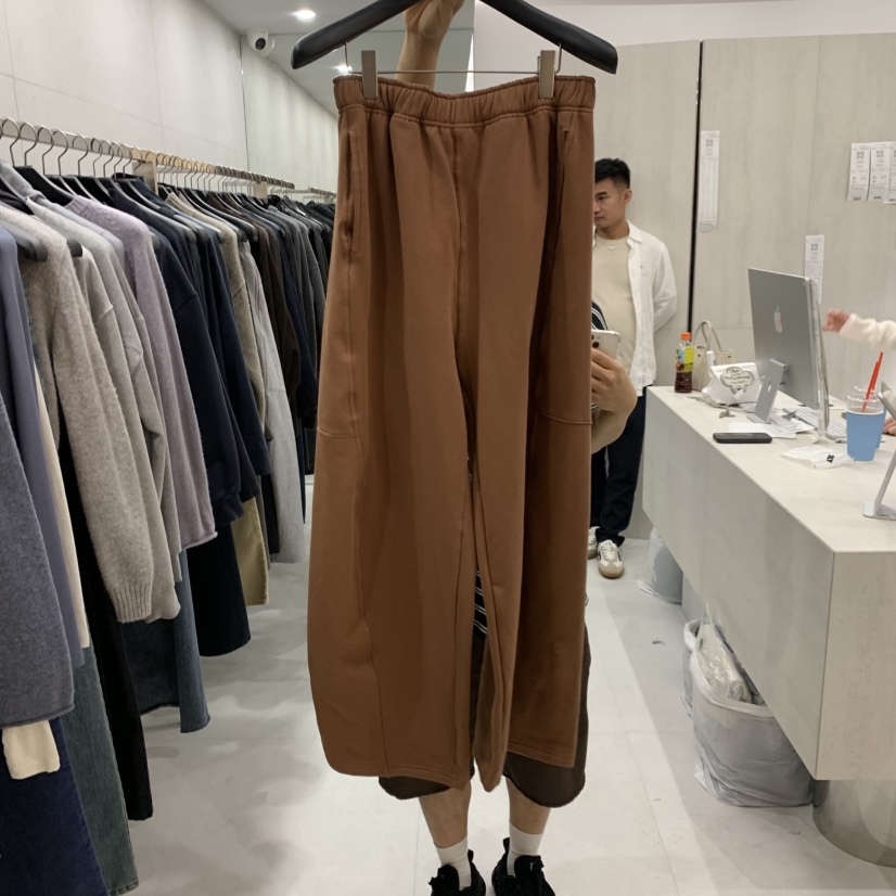 ETTER-B東大門直郵女裝新品休閑時尚熱賣休閑褲加絨拉絲ETTER-B休閑褲圖色5磚紅