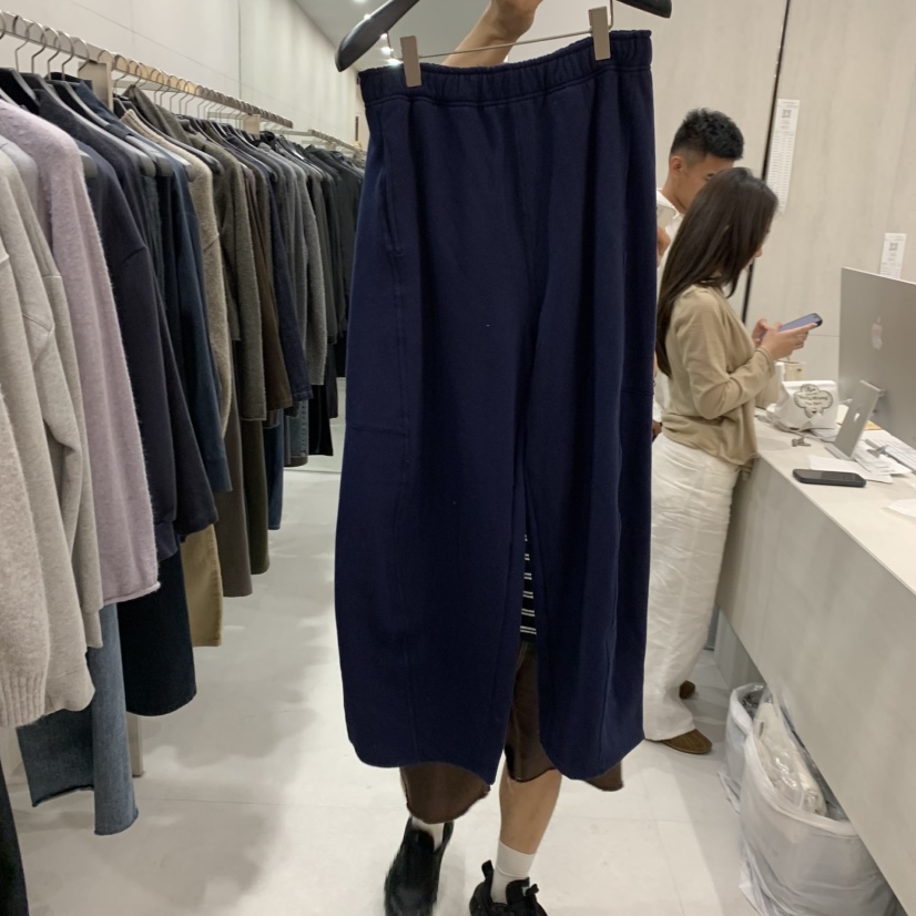ETTER-B東大門直郵女裝新品休閑時尚熱賣休閑褲加絨拉絲ETTER-B休閑褲圖色6深藍