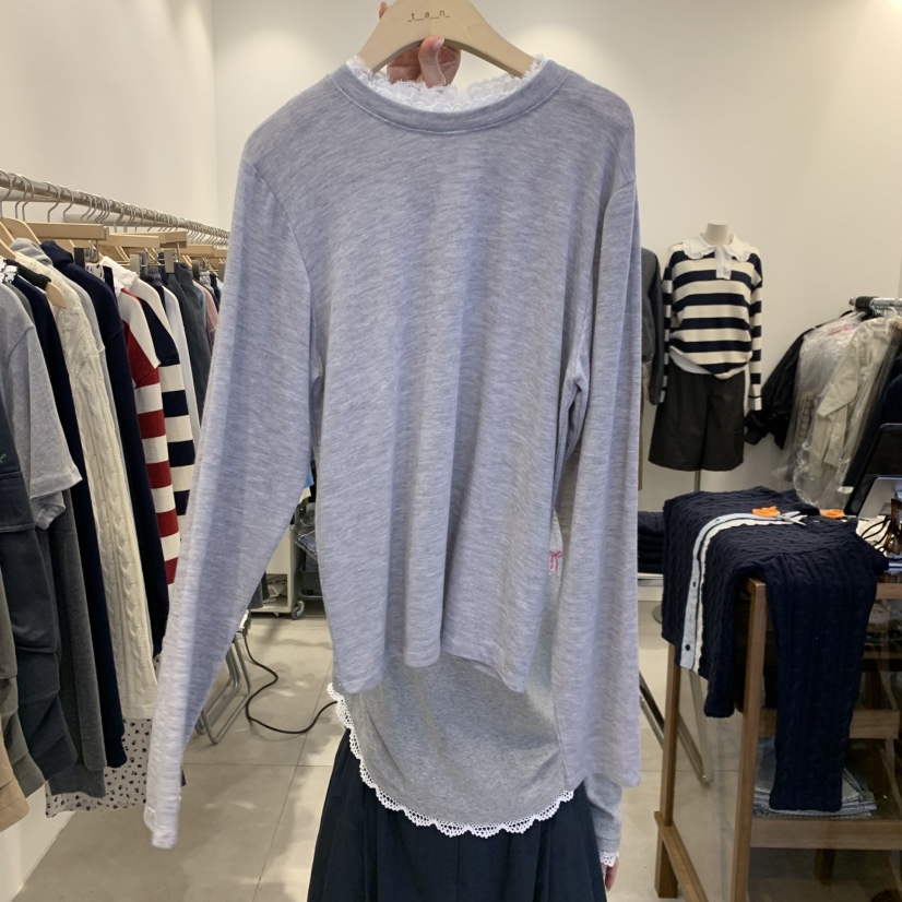 TAN&amp;COMO韓國直郵女裝新品休閑時尚推薦熱賣長袖T恤tan-COMO長袖T恤圖色1