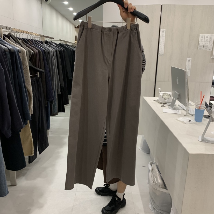 ETTER-B韓國代購女裝新款真品休閑熱賣推薦時尚休閑褲棉ETTER-B休閑褲圖色3卡其