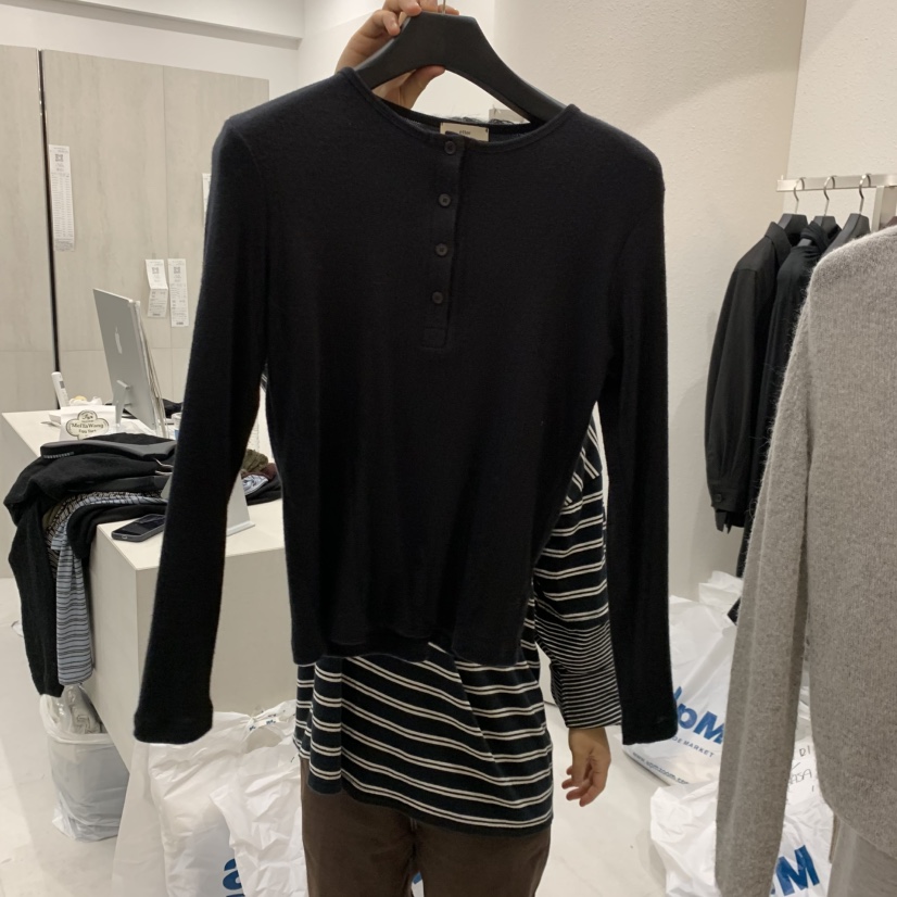 ETTER-B韓國直郵女裝新款真品人氣熱賣推薦休閑時尚長袖T恤ETTER-B長袖T恤圖色2黑