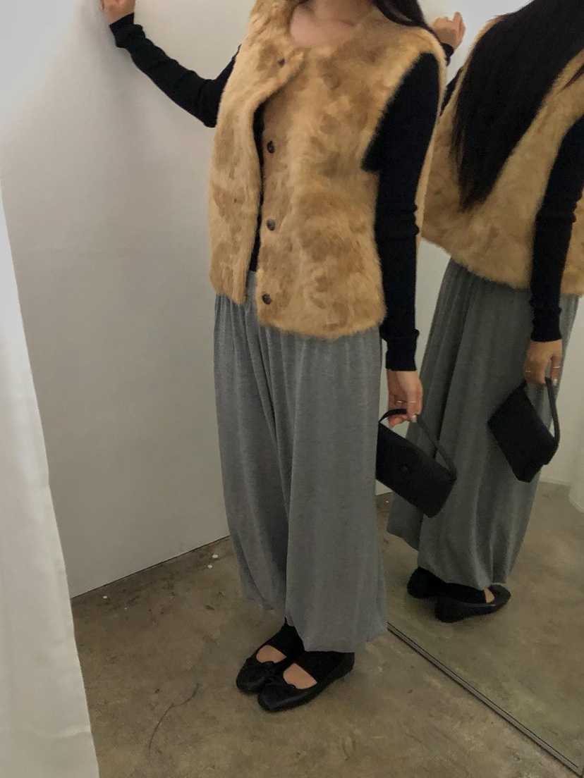 ALMOND東大門代購女裝新款人氣時尚真品休閑熱賣馬甲羊皮ALMOND馬甲