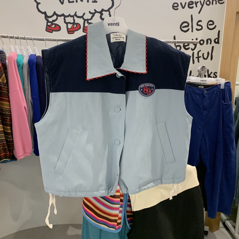 VENTI東大門實拍女裝新款真品熱賣時尚推薦休閑人氣馬甲夾棉VENTI馬甲圖色2