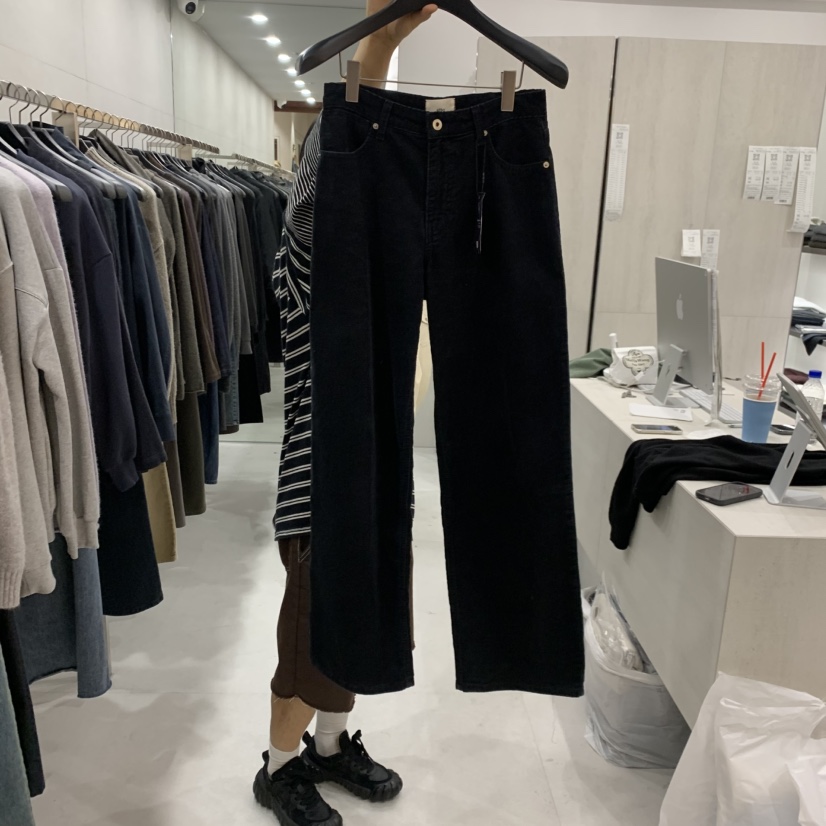 ETTER-B韓國直郵女裝新品休閑推薦真品人氣時尚熱賣牛仔褲ETTER-B牛仔褲圖色4黑
