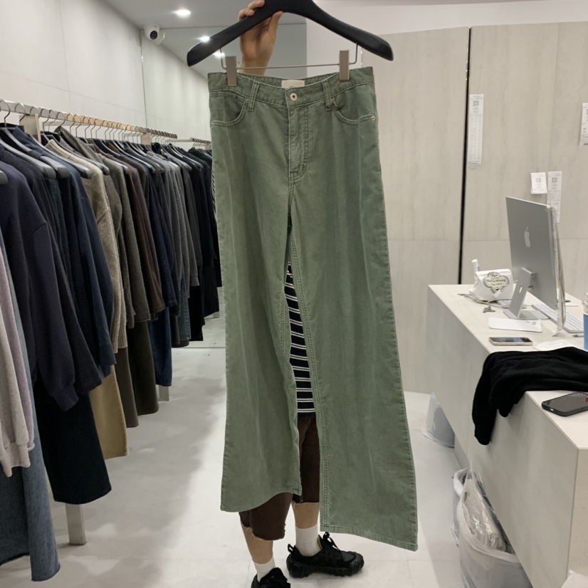 ETTER-B韓國直郵女裝新品休閑推薦真品人氣時尚熱賣牛仔褲ETTER-B牛仔褲圖色5綠