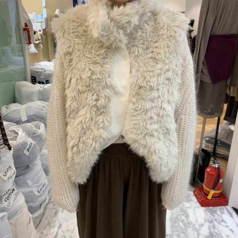ALMOND東大門實拍女裝新品人氣熱賣馬甲不含內搭兩面雙面ALMOND馬甲圖色1白