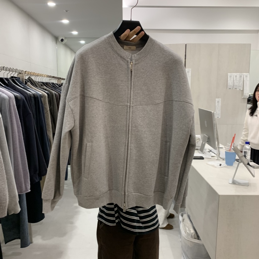 ETTER-B韓國代購女裝新品推薦休閑真品衛衣加絨抓絨拉鏈ETTER-B衛衣圖色1灰