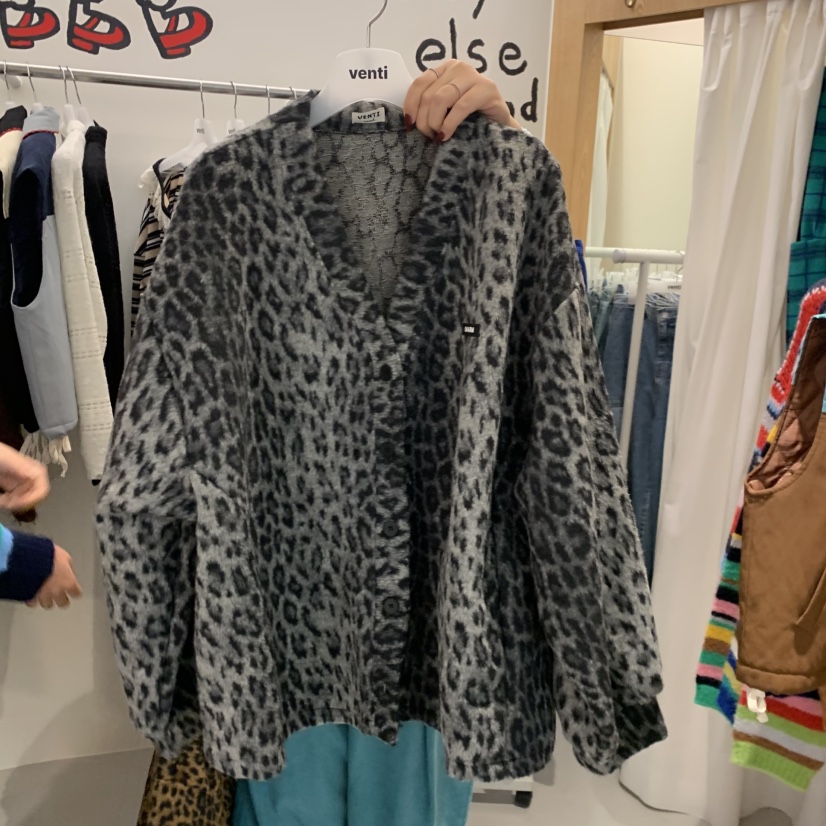 VENTI韓國直郵女裝新款真品熱賣人氣休閑推薦夾克豹紋開衫VENTI夾克圖色1