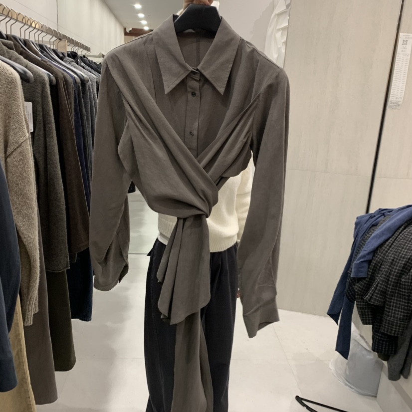 ETTER-B東大門直郵女裝新品真品休閑人氣推薦襯衫蕾絲衫ETTER-B襯衫/蕾絲衫圖色1卡其綠