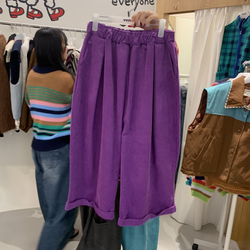 VENTI東大門代購女裝新款休閑熱賣推薦真品時尚休閑褲燈芯絨VENTI休閑褲圖色3
