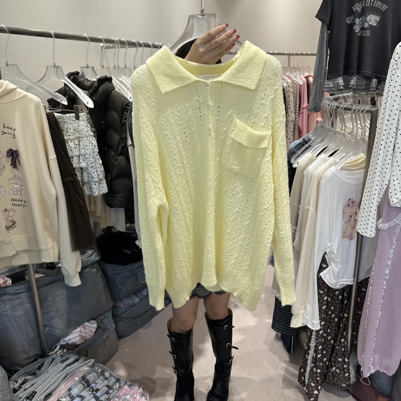 MIMME/LOOKK東大門實拍女裝新品時尚熱賣針織衫羊毛口袋MIMME/LOOKK針織衫圖色2