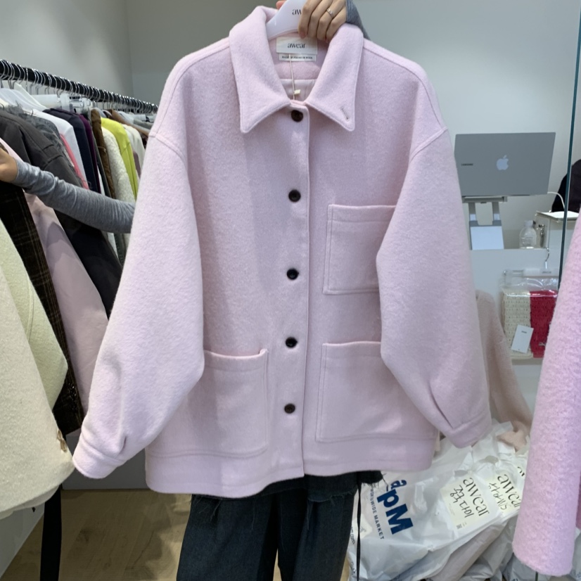 RUMIRU/AWEAR韓國直郵女裝新款休閑短款大衣不含內搭口袋awear/RUMIRU短款大衣圖色1