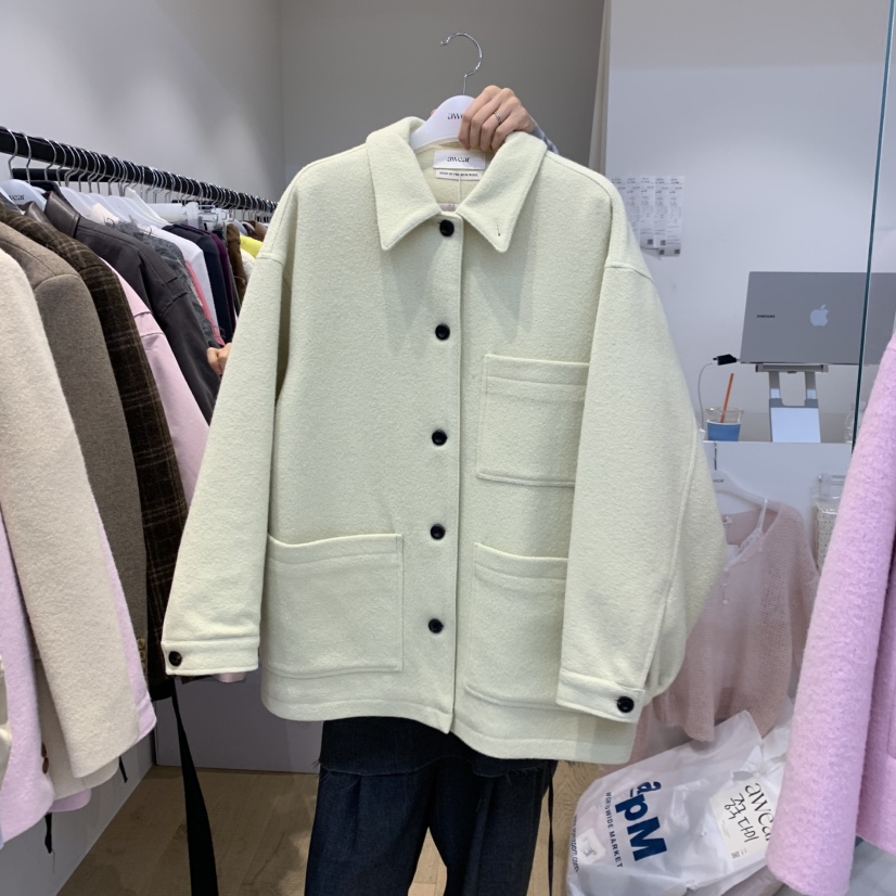 RUMIRU/AWEAR韓國直郵女裝新款休閑短款大衣不含內搭口袋awear/RUMIRU短款大衣圖色2