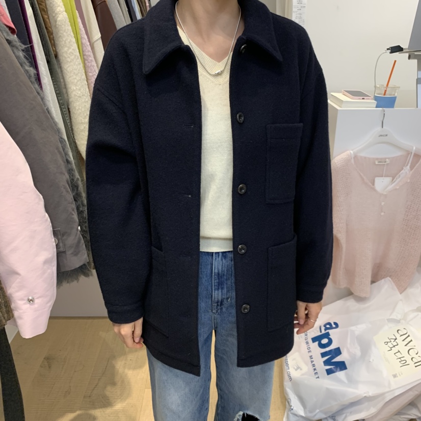 RUMIRU/AWEAR韓國直郵女裝新款休閑短款大衣不含內搭口袋awear/RUMIRU短款大衣圖色3