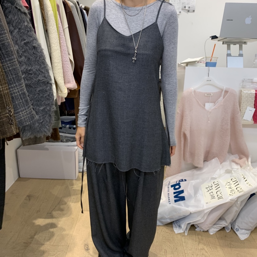 RUMIRU/AWEAR東大門實拍女裝新品熱賣休閑吊帶背心不含內搭awear/RUMIRU吊帶/背心圖色2