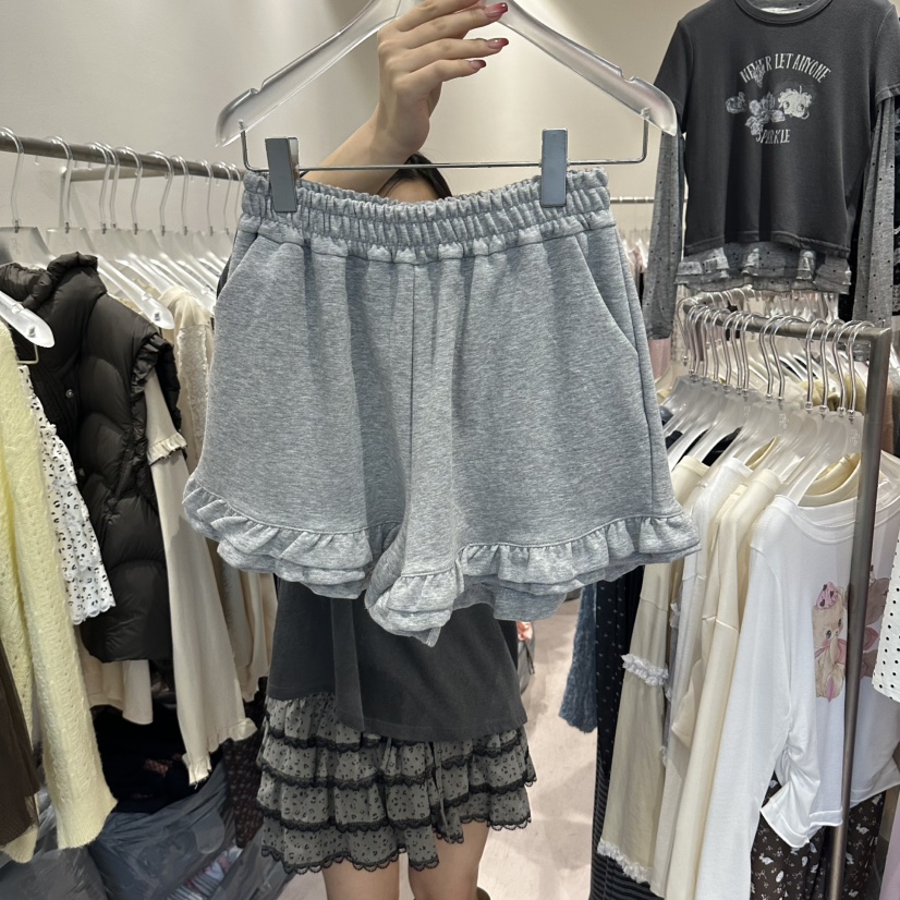 MIMME/LOOKK韓國代購女裝新品推薦真品休閑人氣短褲荷葉邊MIMME/LOOKK短褲圖色4