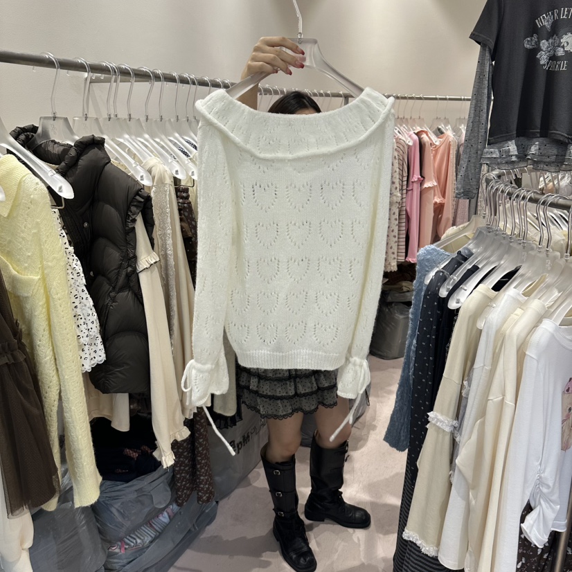MIMME/LOOKK東大門代購女裝新品真品時尚熱賣針織衫鏤空MIMME/LOOKK針織衫