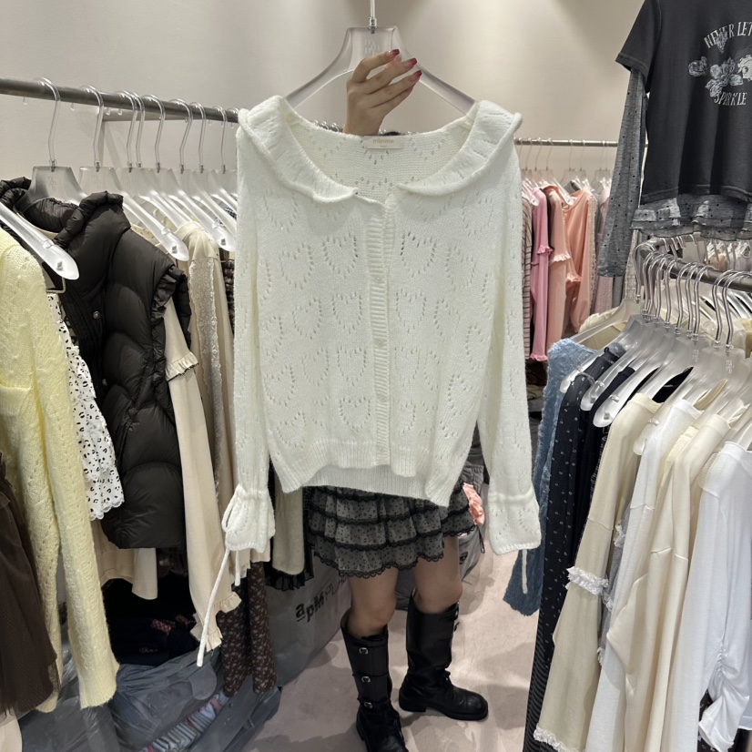 MIMME/LOOKK東大門代購女裝新品真品時尚熱賣針織衫鏤空MIMME/LOOKK針織衫圖色1