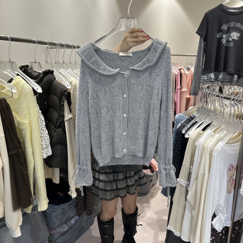 MIMME/LOOKK東大門代購女裝新品真品時尚熱賣針織衫鏤空MIMME/LOOKK針織衫圖色2