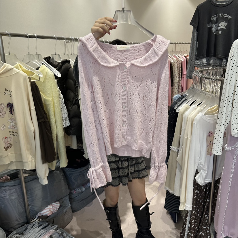 MIMME/LOOKK東大門代購女裝新品真品時尚熱賣針織衫鏤空MIMME/LOOKK針織衫圖色4