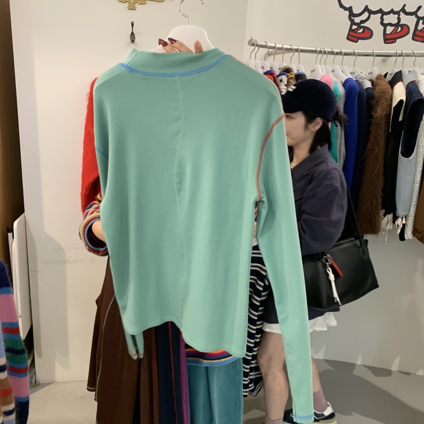 VENTI東大門代購女士新款人氣真品熱賣時尚休閑長袖T恤高領VENTI長袖T恤