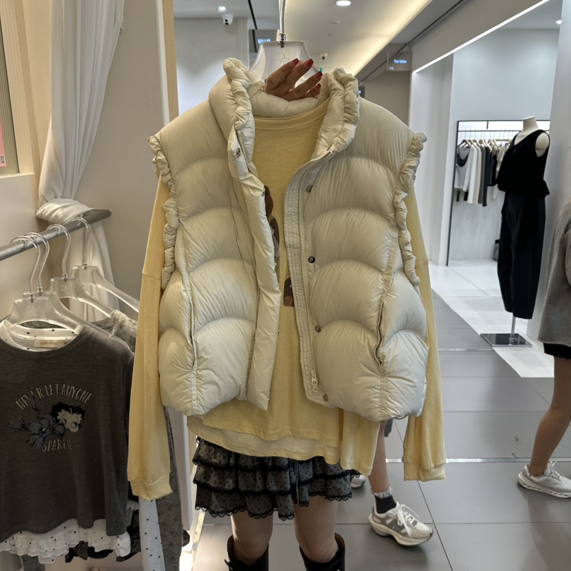 MIMME/LOOKK東大門實拍女士新款時尚馬甲不含內搭荷葉邊加厚MIMME/LOOKK馬甲圖色2