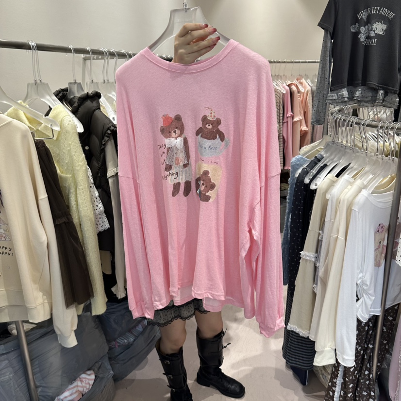 MIMME/LOOKK東大門實拍女裝新品人氣休閑時尚推薦長袖T恤MIMME/LOOKK長袖T恤圖色2