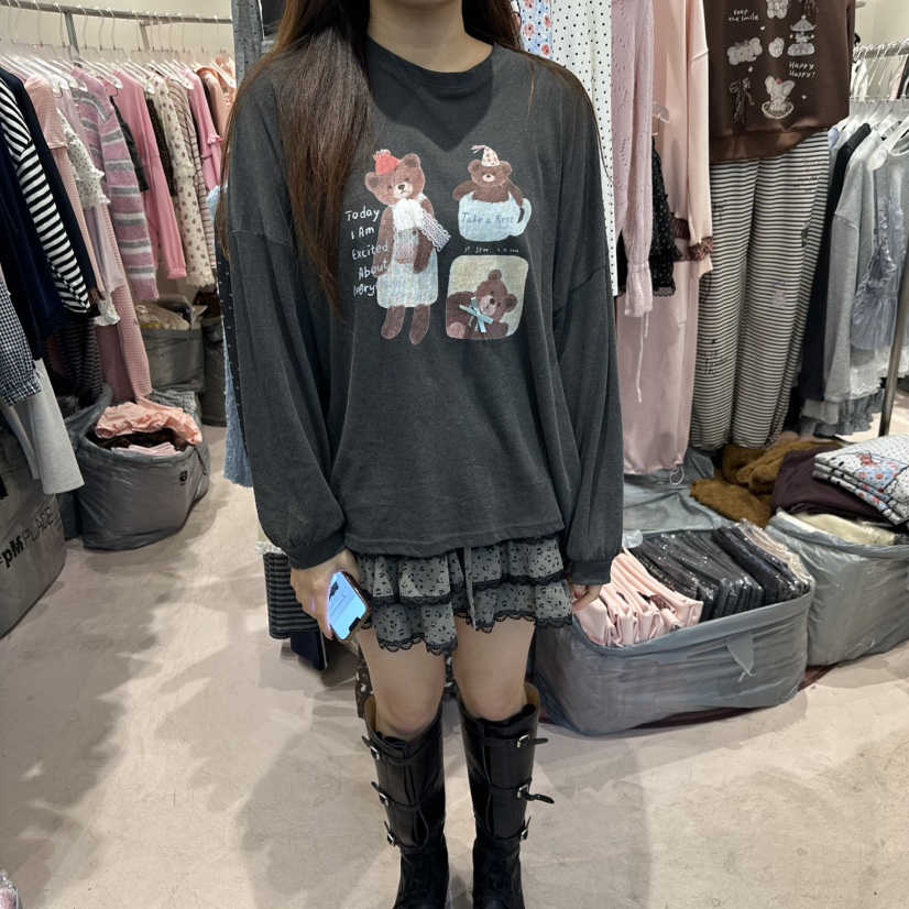 MIMME/LOOKK東大門實拍女裝新品人氣休閑時尚推薦長袖T恤MIMME/LOOKK長袖T恤圖色4