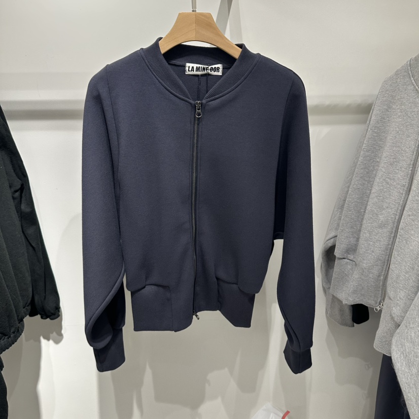 LAMINEDOR東大門代購女士新品真品時尚人氣推薦衛衣拉鏈羅紋LA MINE DOR衛衣圖色4藍色