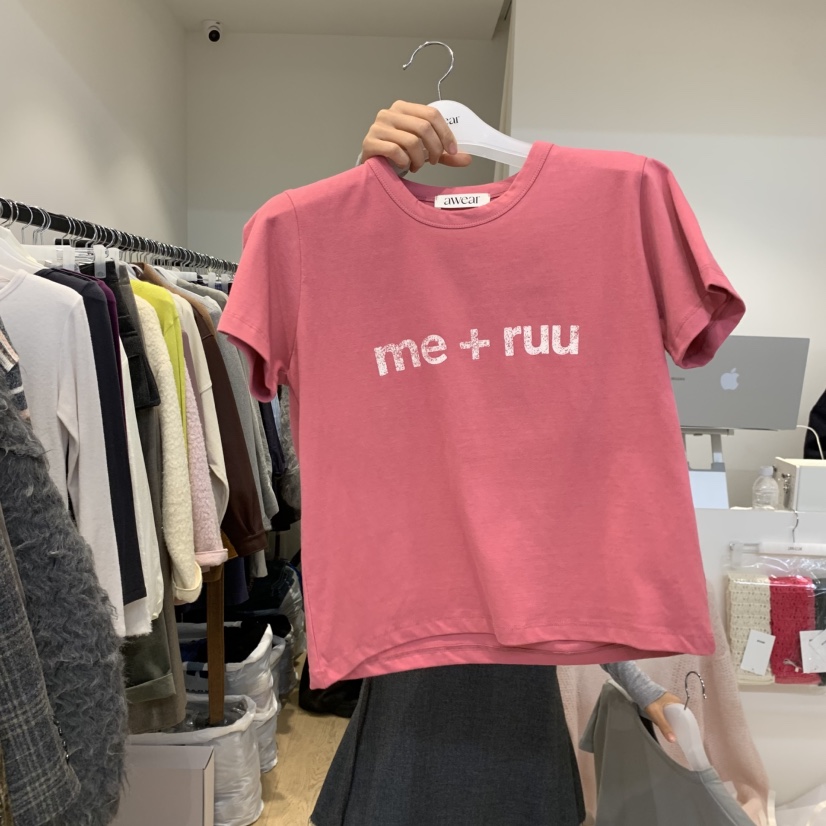 RUMIRU/AWEAR韓國代購女裝新品時尚休閑人氣T恤不含內搭awear/RUMIRUT恤圖色3