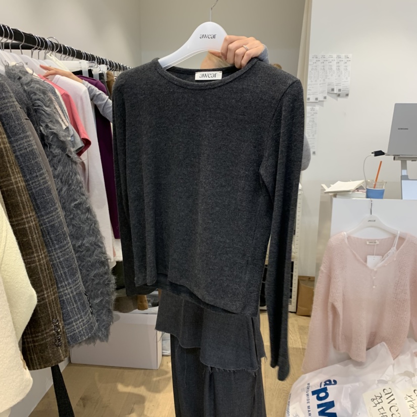 RUMIRU/AWEAR韓國直郵女士新品真品熱賣時尚長袖T恤棉質awear/RUMIRU長袖T恤圖色2