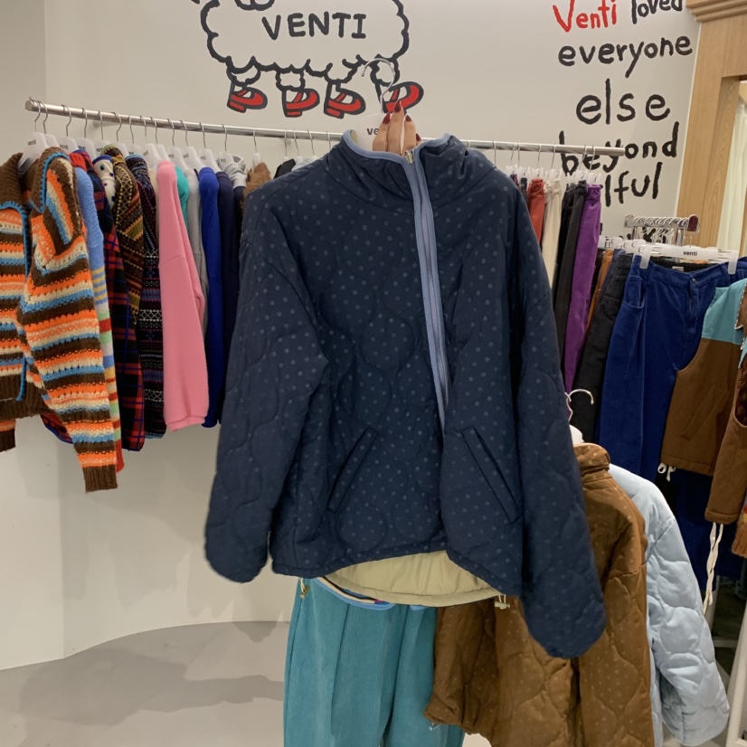 VENTI東大門代購女士新款推薦熱賣短款棉服羽絨服撞色雙面棉VENTI短款棉服圖色3