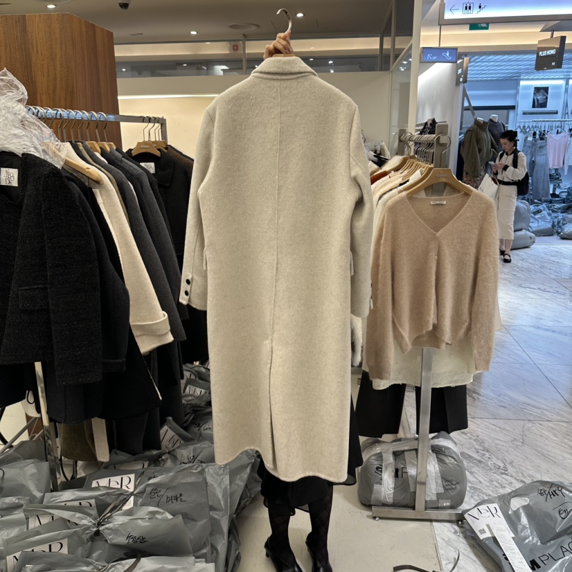 MER東大門實拍女士新品真品時尚熱賣人氣推薦休閑中長款大衣MER/ANGELO BIANCO中長款大衣