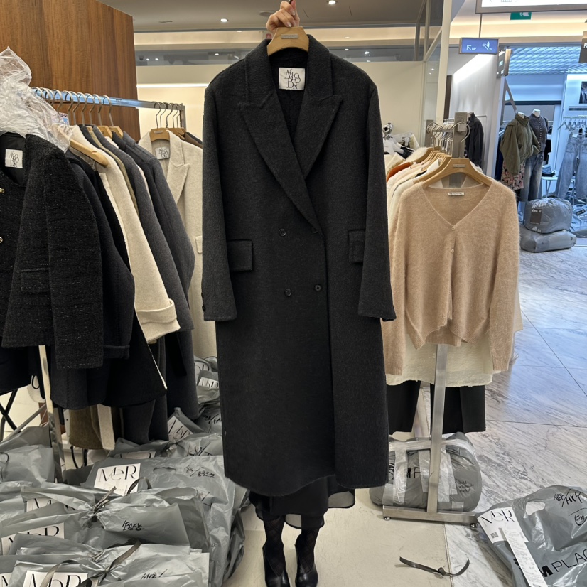 MER東大門實拍女士新品真品時尚熱賣人氣推薦休閑中長款大衣MER/ANGELO BIANCO中長款大衣圖色2