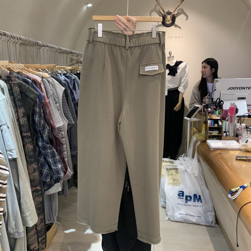 BLACKFRIDAY東大門實拍女裝新款真品休閑推薦休閑褲不含腰帶BLACK FRIDAY休閑褲