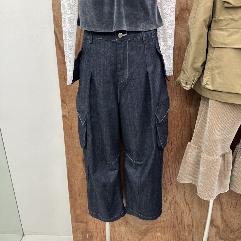 CHAV韓國代購女裝新品人氣休閑熱賣推薦時尚真品牛仔褲CHAV牛仔褲圖色1