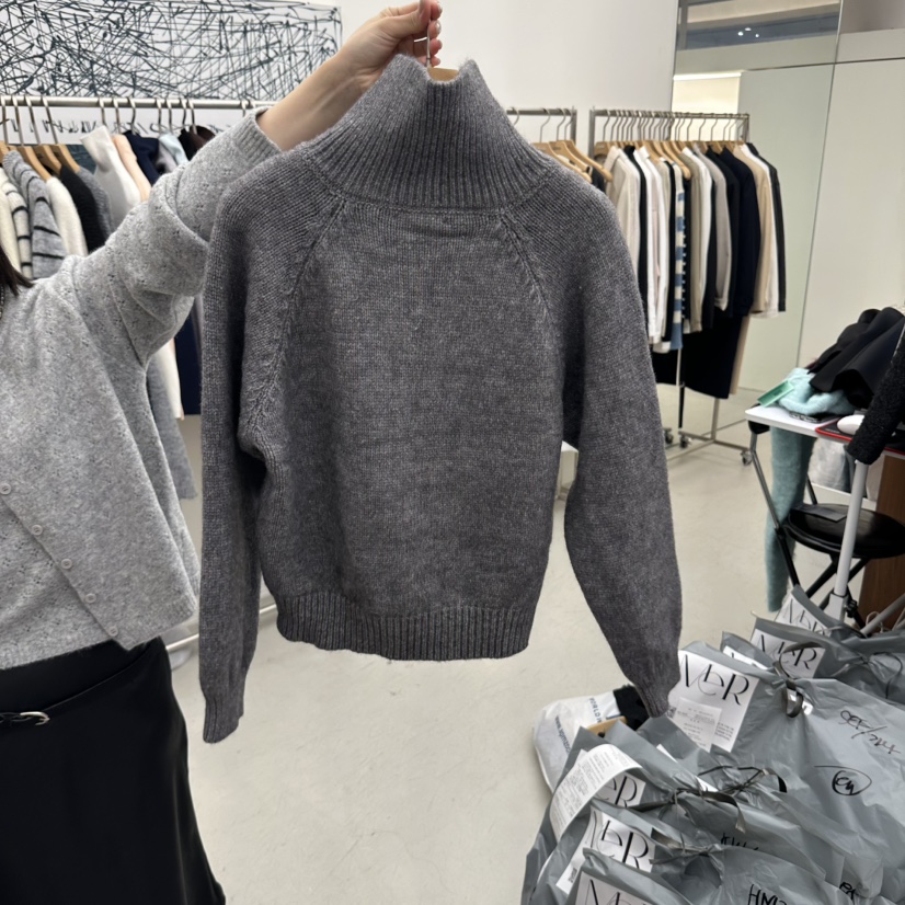 MER韓國代購女裝新品推薦人氣時尚真品休閑熱賣開衫拉鏈MER/ANGELO BIANCO開衫