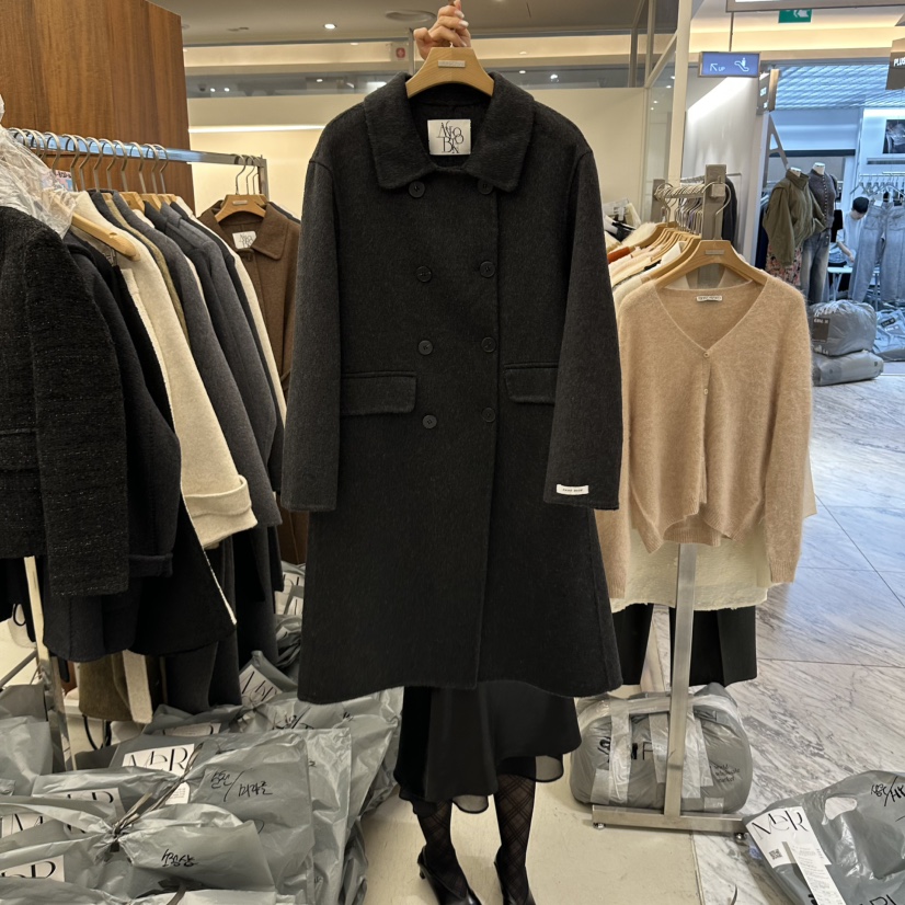 MER東大門代購女士新品時尚推薦熱賣真品人氣休閑中長款大衣MER/ANGELO BIANCO中長款大衣圖色2