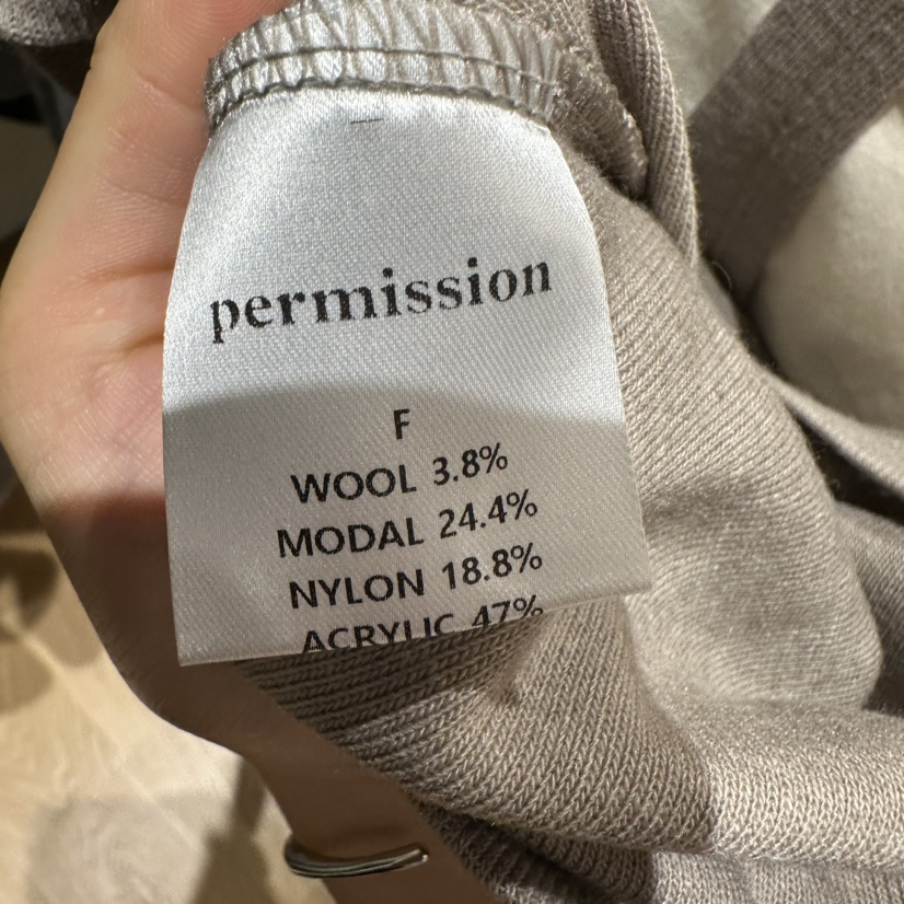 PERMISSION東大門直郵女裝新品時尚人氣真品熱賣休閑長袖T恤PERMISSION長袖T恤