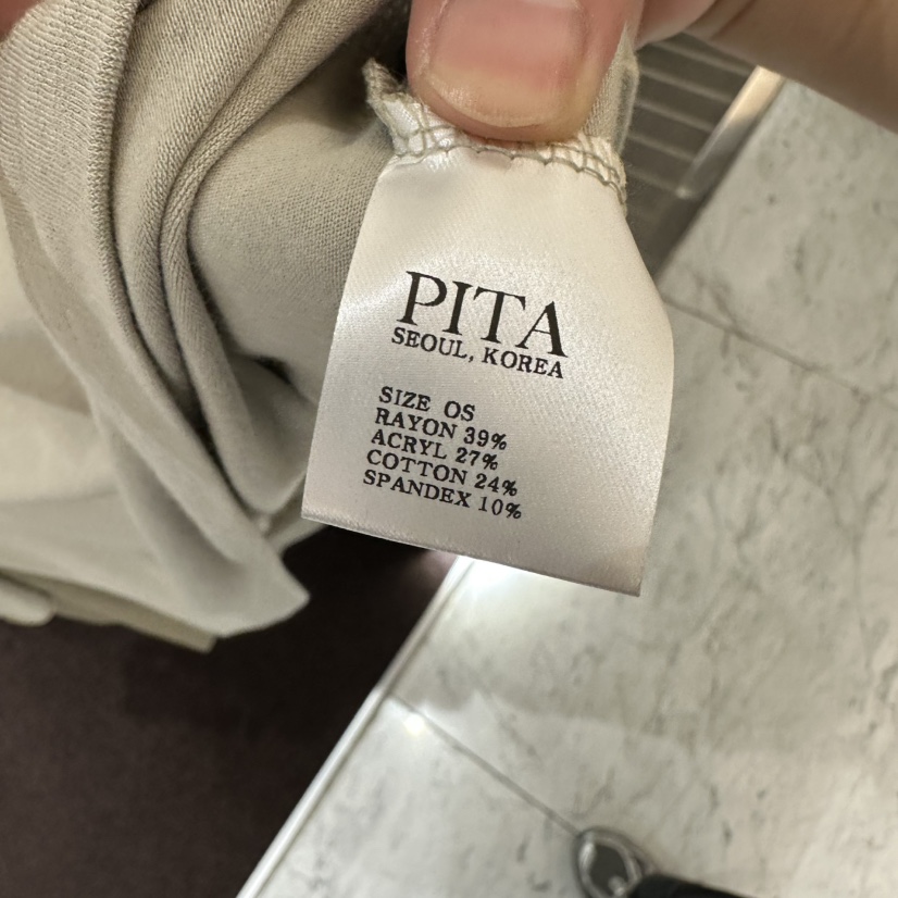 PITA/THEVERLIN韓國直郵女裝新款熱賣休閑長袖T恤含圍巾PITA/THEVERLIN長袖T恤