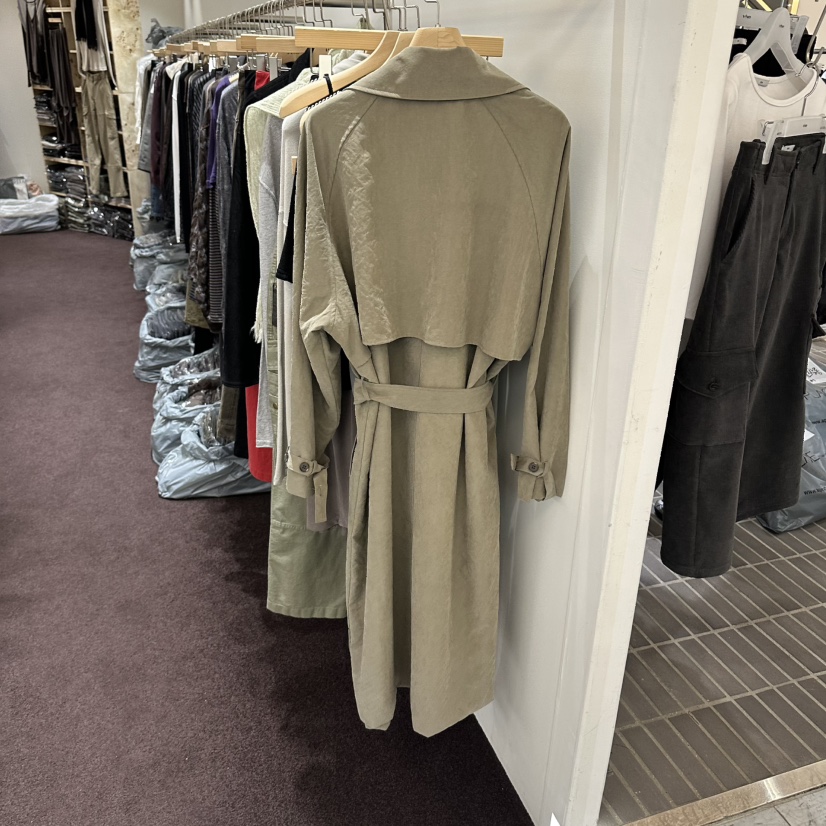 PITA/THEVERLIN東大門實拍女士新品時尚人氣長款風衣含腰帶PITA/THEVERLIN長款風衣