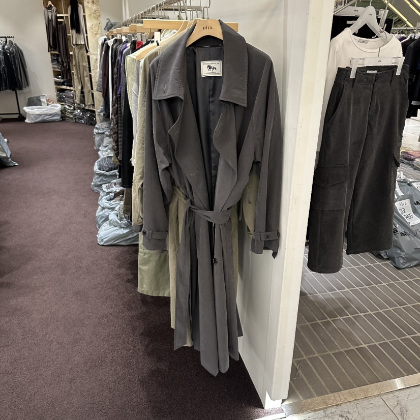 PITA/THEVERLIN東大門實拍女士新品時尚人氣長款風衣含腰帶PITA/THEVERLIN長款風衣圖色2